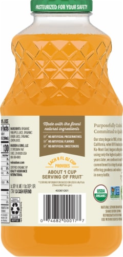 R.W. Knudsen Family Organic Pineapple Ginger Juice Perspective: back