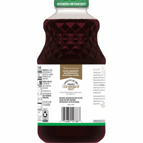 R.W. Knudsen® Just Pomegranate Juice Perspective: back