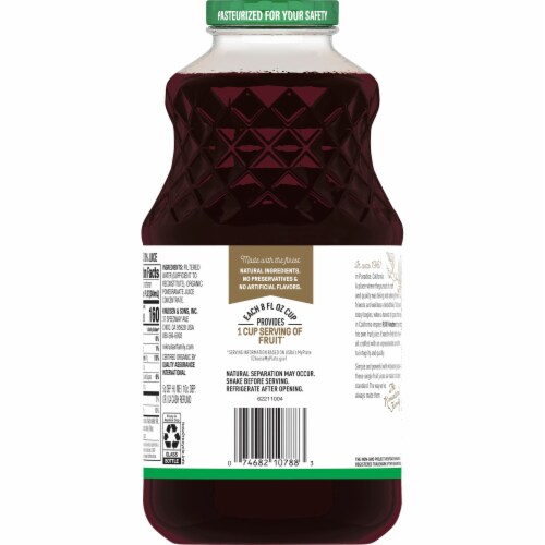 R.W. Knudsen Just Pomegranate Juice Perspective: back