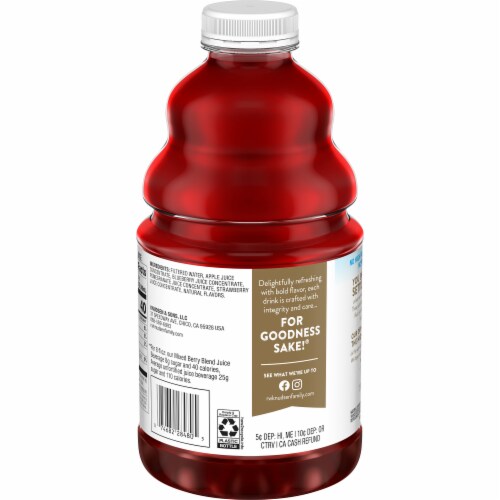 RW Knudsen Family Lower Sugar Mixed Berry Blend Juice Perspective: back