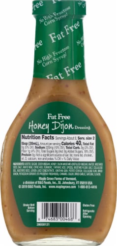 Maple Grove Farms Fat Free Honey Dijon Dressing Perspective: back