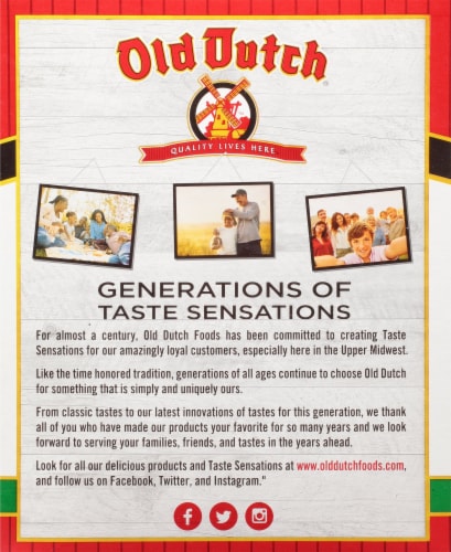 Old Dutch® Original Potato Chips Twin Pack Perspective: back