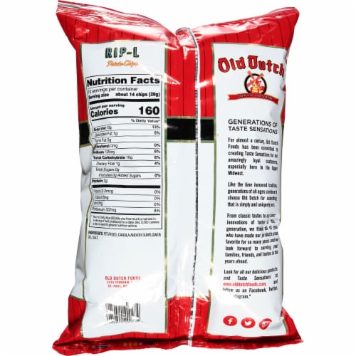 Old Dutch® RIP-L Potato Chips Perspective: back