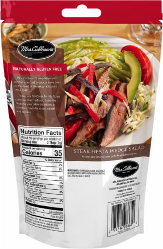 Mrs. Cubbison's® Tri-Color Tortilla Strips Perspective: back