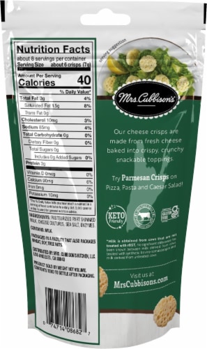 Mrs. Cubbison's Parmesan Crisps Perspective: back