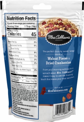 Mrs. Cubbisons Glazed Walnut Pieces & Cranberries Perspective: back