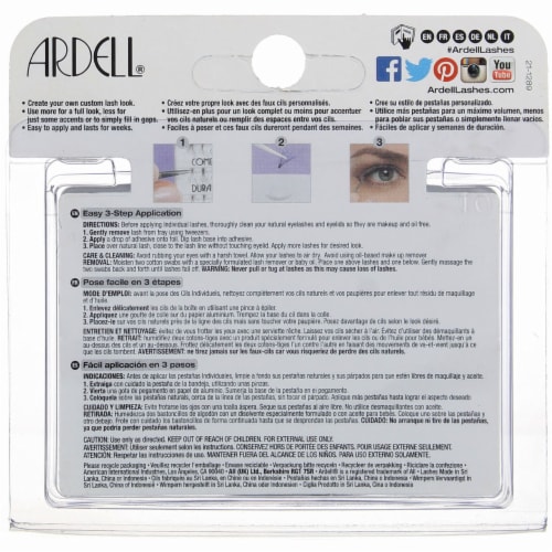 Ardell Individuals False Eyelashes Set, Medium Black, 56 Ct Perspective: back