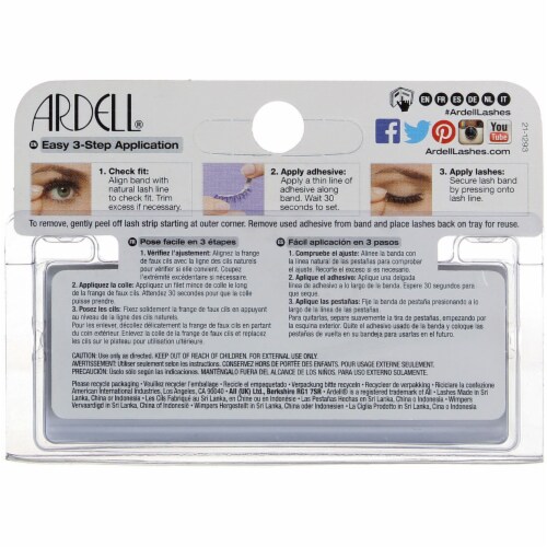 Ardell® Glamour Lashes # 101 Black Eyelashes Perspective: back