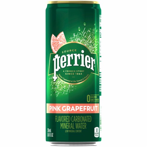 Perrier® Pink Grapefruit Flavored Carbonated Mineral Water Perspective: back