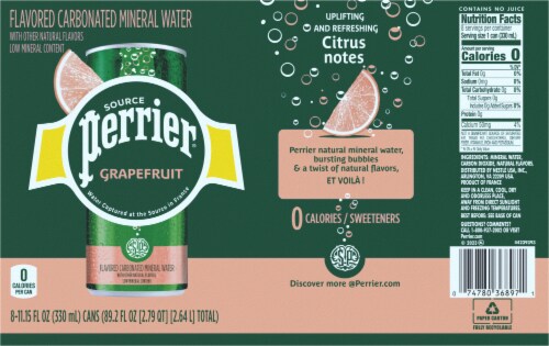 Perrier® Pink Grapefruit Carbonated Mineral Water Perspective: back