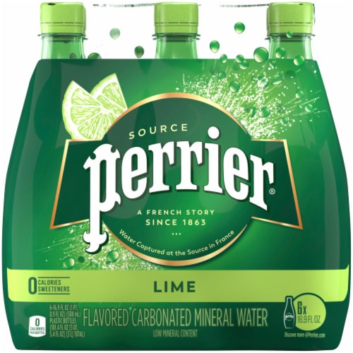 Perrier Carbonated Mineral Water Glass Bottles 11.15 Fl Oz. 4Ct