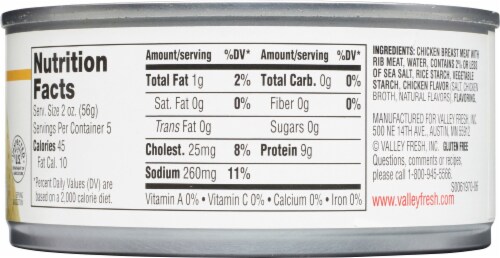 Valley Fresh® 100% Natural Canned Chicken Breast Perspective: back