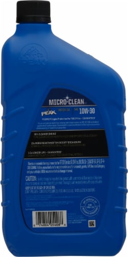 Peak SAE 10W-30 Synthetic Blend Motor Oil Perspective: back
