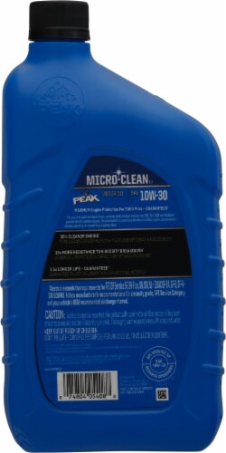 Peak SAE 10W-30 Synthetic Blend Motor Oil Perspective: back