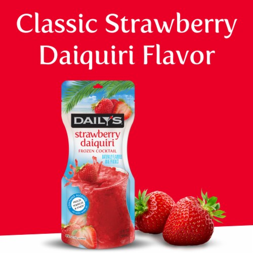 Daily's® Strawberry Daiquiri Frozen Ready to Drink Cocktail Single Pouch Perspective: back