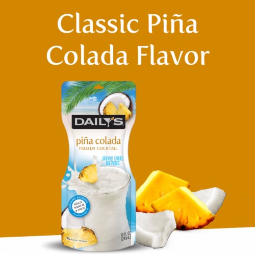 Daily's® Pina Colada Frozen Ready to Drink Cocktail Single Pouch Perspective: back