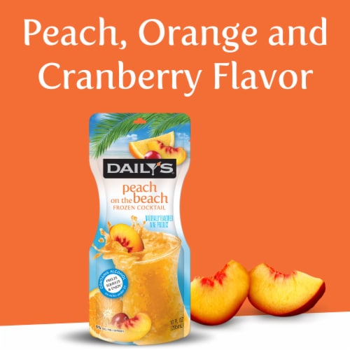 Daily's® Peach on the Beach Frozen Ready to Drink Cocktail Single Pouch Perspective: back