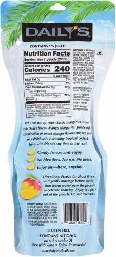 Daily's® Mango Tango Frozen Margarita Ready to Drink Cocktail Single Pouch Perspective: back