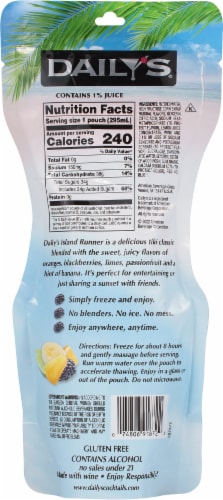 Daily's Island Runner Frozen Ready to Drink Cocktail Single Pouch Perspective: back