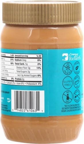 Crazy Richard's® Creamy Natural Peanut Butter Perspective: back