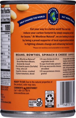 Westbrae Natural® Organic Great Northern Beans Perspective: back