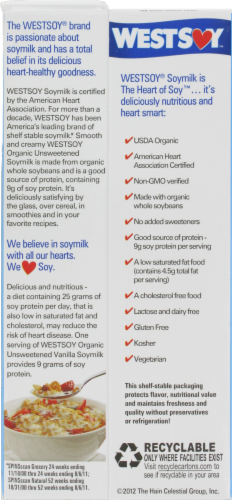 WestSoy™ Unsweetened Vanilla Soy Milk Perspective: back