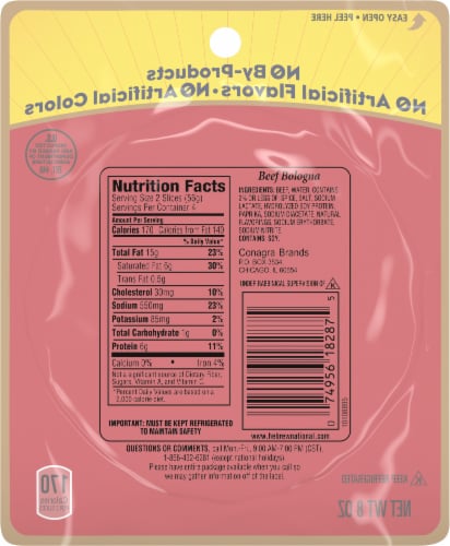 Hebrew National Beef Bologna Perspective: back