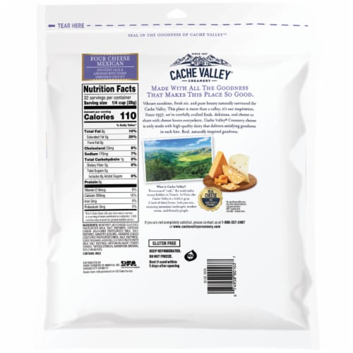 Cache Valley® Four Cheese Mexican Fine Shredded Cheese Perspective: back