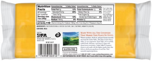 Cache Valley® Mild Cheddar Cheese Perspective: back
