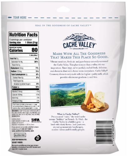 Cache Valley® Creamery Colby Jack Cheese Sticks Perspective: back