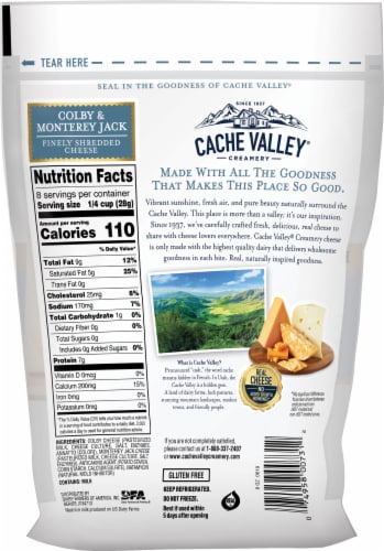 Cache Valley® Colby & Monterey Jack Shredded Cheese Fine Cut Perspective: back