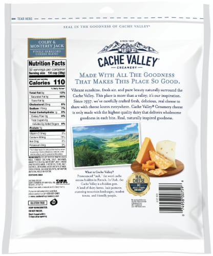 Cache Valley® Finely Shredded Colby & Monterey Jack Cheese Perspective: back