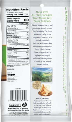 Cache Valley® Provolone Sliced Cheese Perspective: back