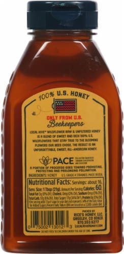Local Hive™ Wildflower Honey Blend Perspective: back