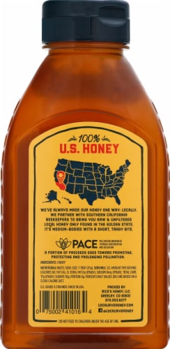 Local Hive So Cal Raw & Unfiltered Honey Perspective: back