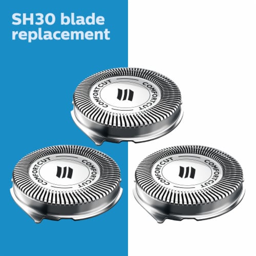 Philips Norelco Series 1000–3000 SH30 Electric Razor Replacement Shaving Heads Perspective: back