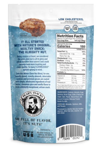 Pear's Snacks Winter Cheer Nut Blend Perspective: back