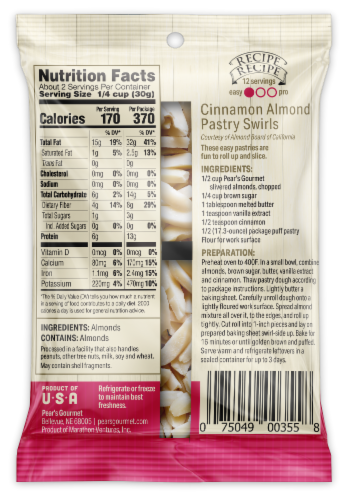 Pear's Gourmet Naturals Slivered Almonds Perspective: back