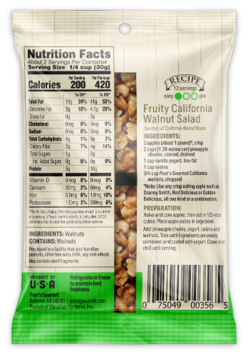 Pear's Gourmet Naturals Chopped Walnuts Perspective: back