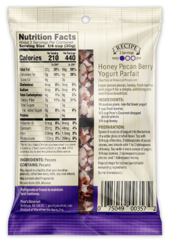 Pear's Gourmet Naturals Chopped Pecans Perspective: back