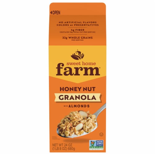 Sweet Home Farm Honey Nut Granola with Almonds Perspective: back