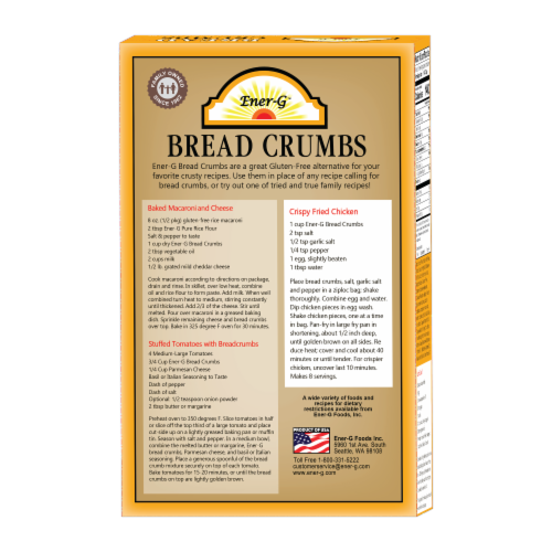 Ener-G® Bread Crumbs Perspective: back