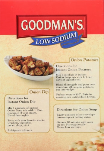 Goodman's® Low Sodium Onion Soup Mix Perspective: back