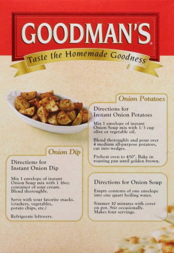 Goodman's® Onion Soup & Dip Mix Perspective: back