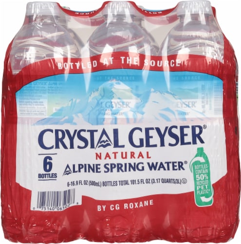 Crystal Geyser Alpine Spring Bottled Water Perspective: back