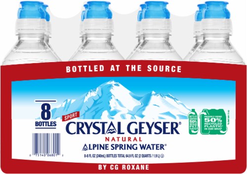 Crystal Geyser Alpine Spring Bottled Water Perspective: back