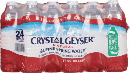 Crystal Geyser® Alpine Spring Bottled Water Perspective: back
