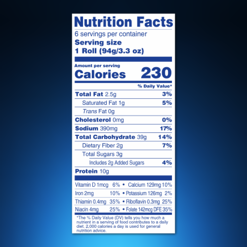 Martin's® Plain Hoagie Rolls Perspective: back