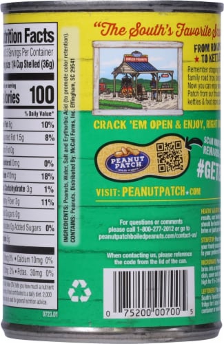 Peanut Patch® Original Boiled Peanuts Perspective: back