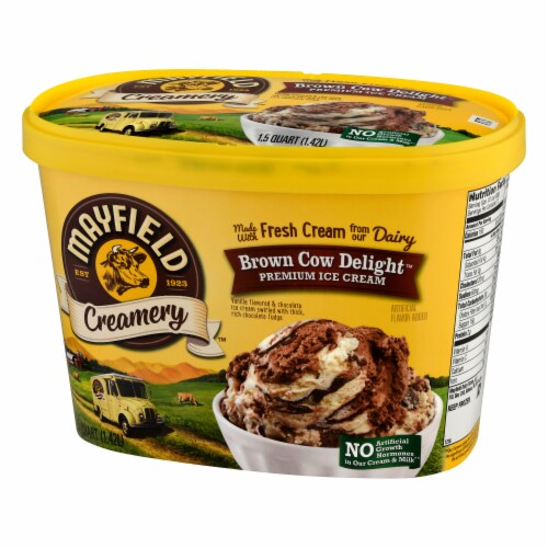 Mayfield Creamery® Brown Cow Delight® Ice Cream Tub Perspective: back